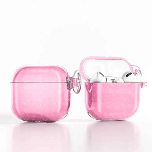 Блестящ калъф за AirPods 4 - розов