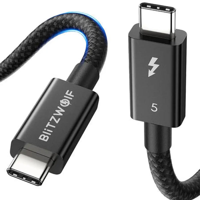 BlitzWolf BW-HDC8 240W USB-C към USB-C кабел 0,.5m (черен)