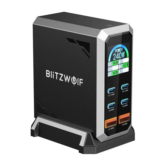 Blitzwolf BW-S31 2xUSB-A 4xUSB-C PD мрежово зарядно 240W.
