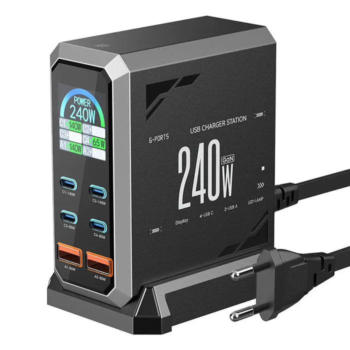 Blitzwolf BW-S31 2xUSB-A 4xUSB-C PD мрежово зарядно 240W.
