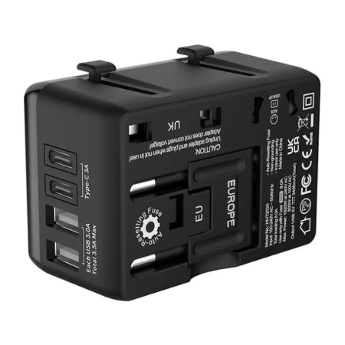 Blitzwolf BW-TA1 4-в-1 адаптер за пътуване 2xUSB + C + PD