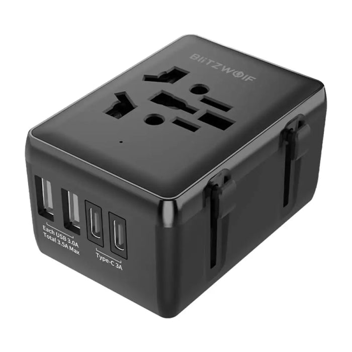 Blitzwolf BW-TA1 4-в-1 адаптер за пътуване 2xUSB + C + PD