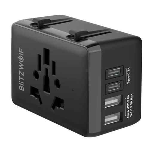 Blitzwolf BW-TA1 4-в-1 адаптер за пътуване 2xUSB + C + PD