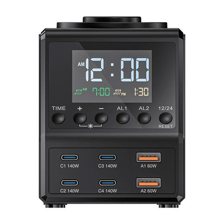 Будилник Blitzwolf BW-FW10 със зарядно 2xUSB-A, 4xUSB-C, 240W