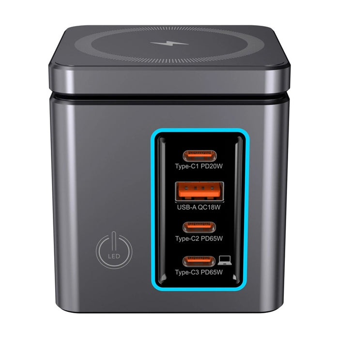 Blitzwolf BW-i113 GaN, USB-A, 3xUSB-C, 105W мрежово зарядно