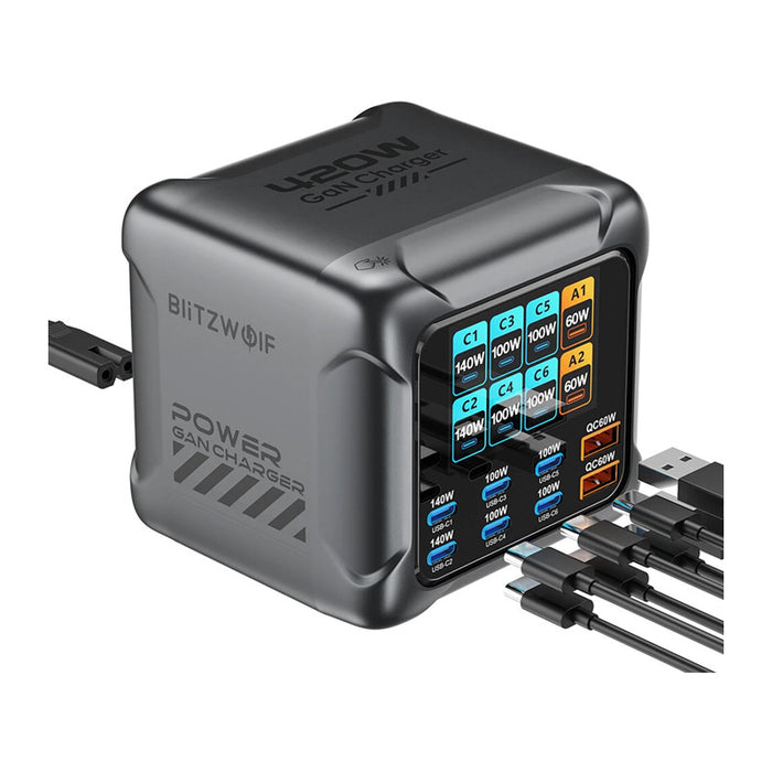 Зарядно устройство Blitzwolf BW-S33 420W, 8 порта