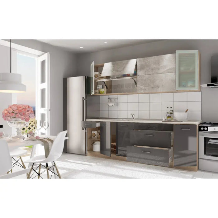 БЛОК КУХНЯ IRIM ALMOND 240 СМ.