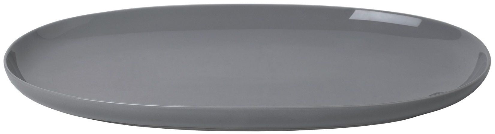 Порцеланово овално плато Blomus - Ro, 24 х 40 cm, графит