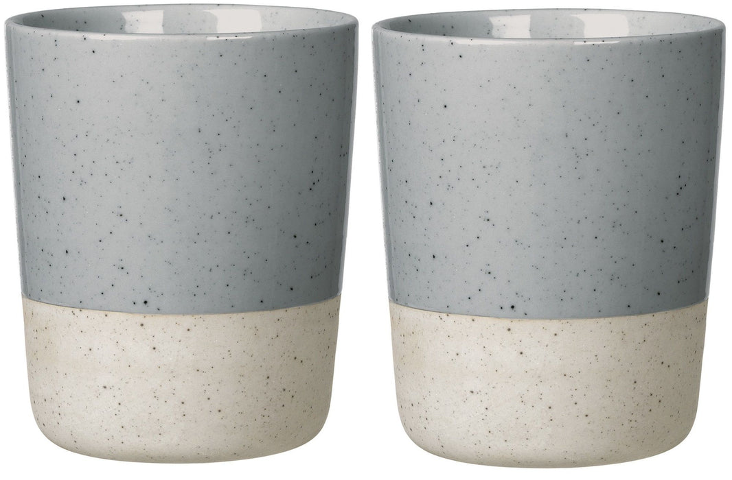 Комплект от 2 двустенни чаши Blomus - Sablo, 260 ml, сиви