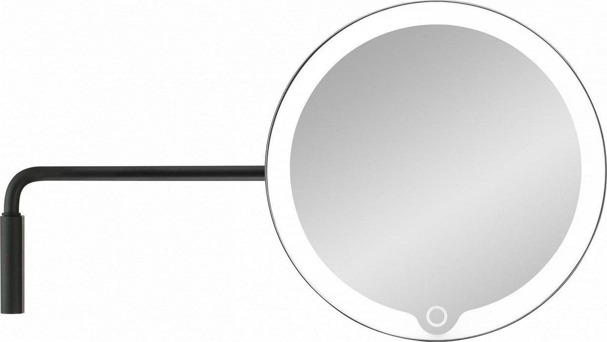 LED увеличително огледало Blomus - Modo, IP44, 20 x 35.6 cm, черно