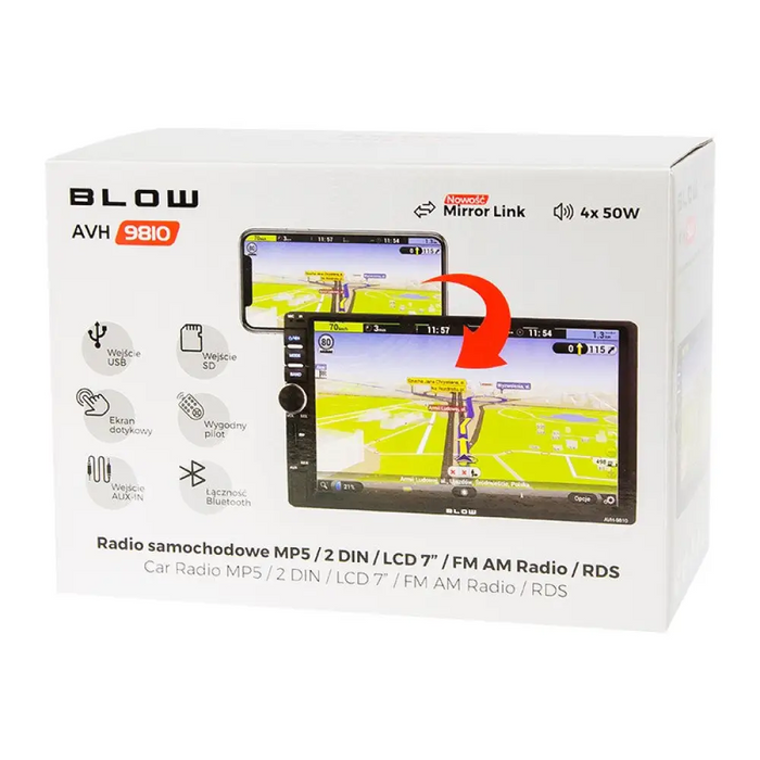 BLOW Радио AVH-9810 2DIN 7’’
