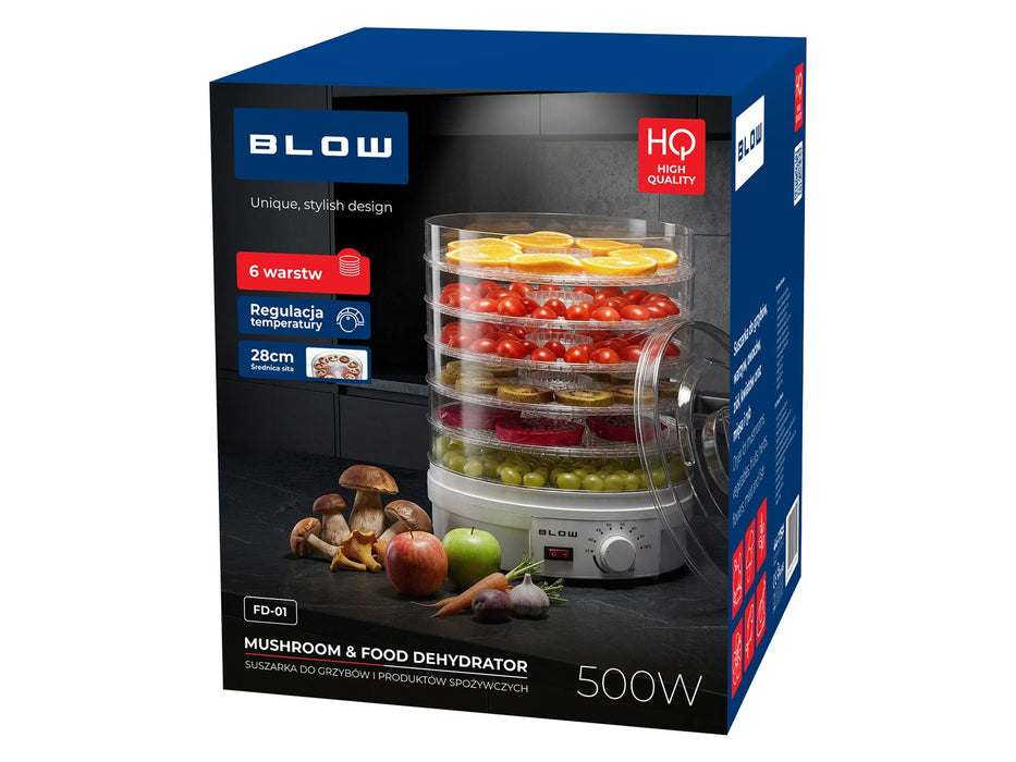Сушилня за гъби, зеленчуци и плодове 500W BLOW FD-01