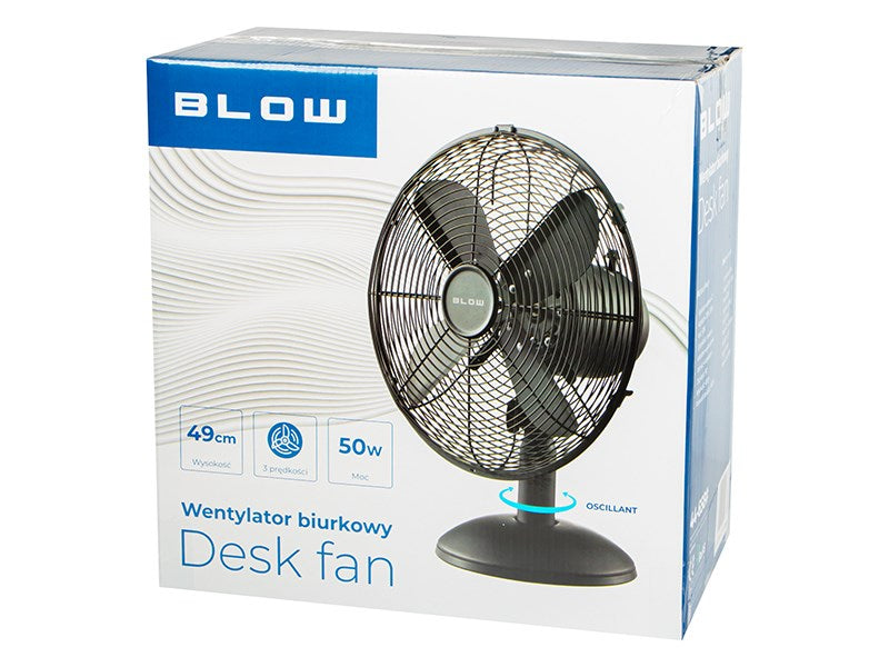 Настолен вентилатор BLOW 12"/30см 50W черен