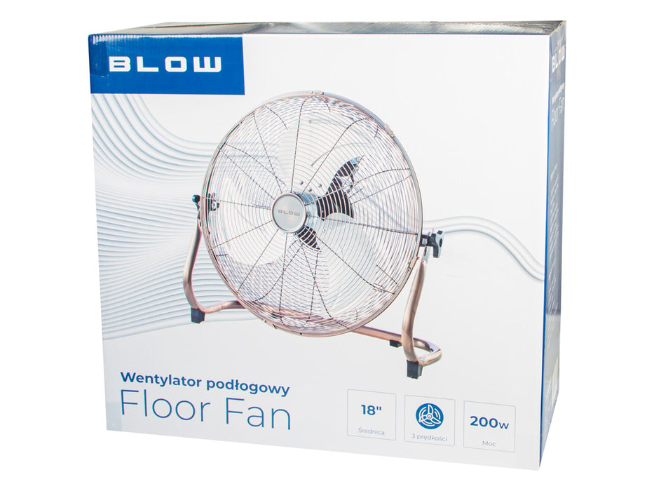 Подов вентилатор 18"/45см 200W циркулационен МЕДЕН ЗЛАТЕН
