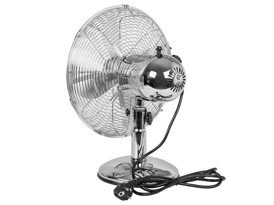 BLOW 12"/30cm 50W сребрист метален настолен вентилатор