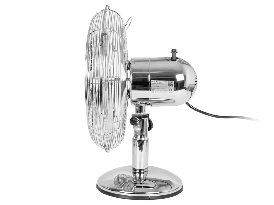 BLOW 12"/30cm 50W сребрист метален настолен вентилатор