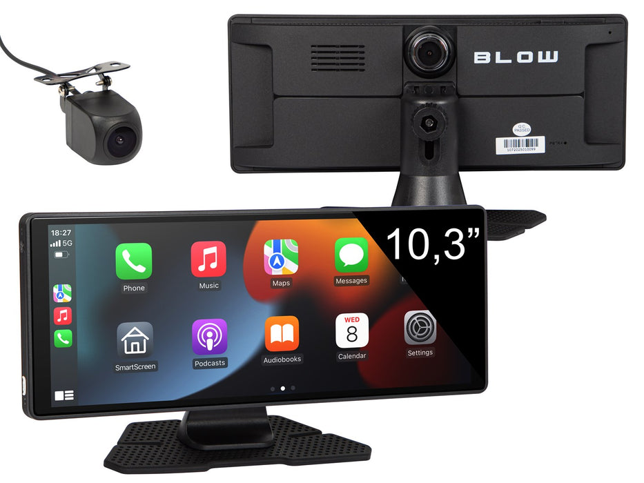 Безжична мултимедийна станция CarPlay5.0 BLOW с видеорекордер и камера за задно виждане