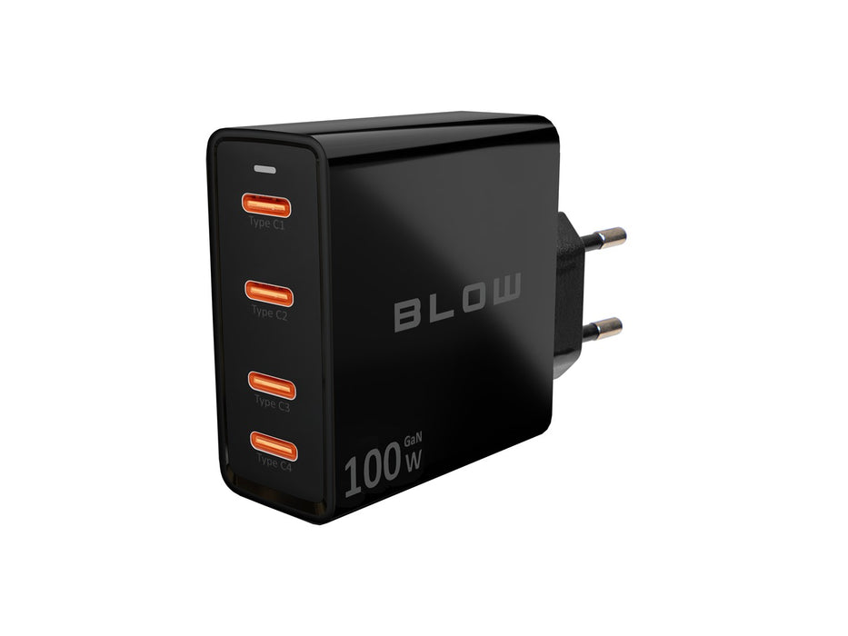 Зарядно за стена USB-Cx4 PD 100W GAN черно