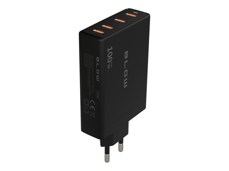 Зарядно за стена USB-Cx4 PD 100W GAN черно