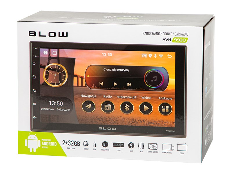 Радио BLOW AVH-9930 2DIN 7" GPS Android 11
