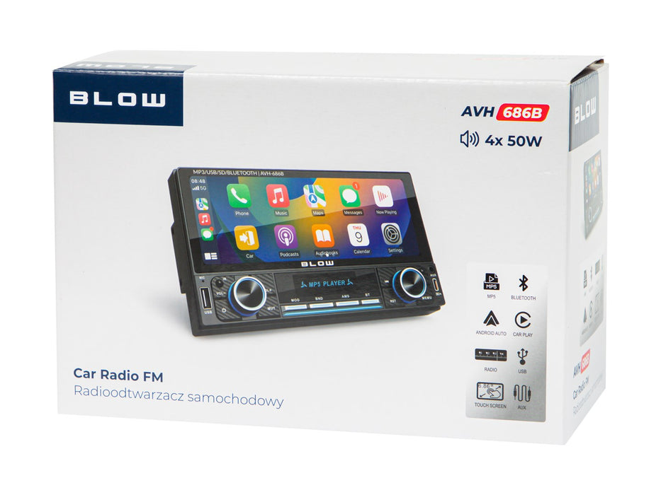 Радио BLOW AVH-686B RDS MP3/USB/micro SD/BLUETOOTH