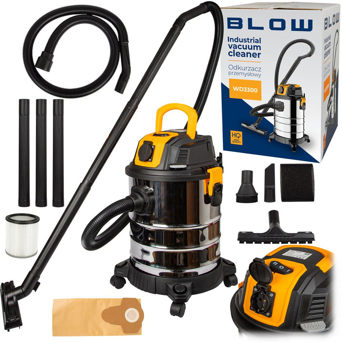 Индустриална прахосмукачка BLOW WD3300 с контакт 230V 2000W