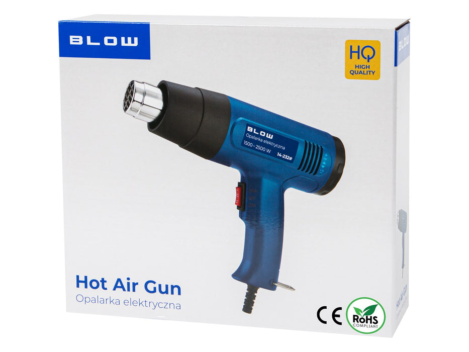 Електрически пистолет за горещ въздух 1500 / 2500W 300 - 650°C ДУХАНЕ
