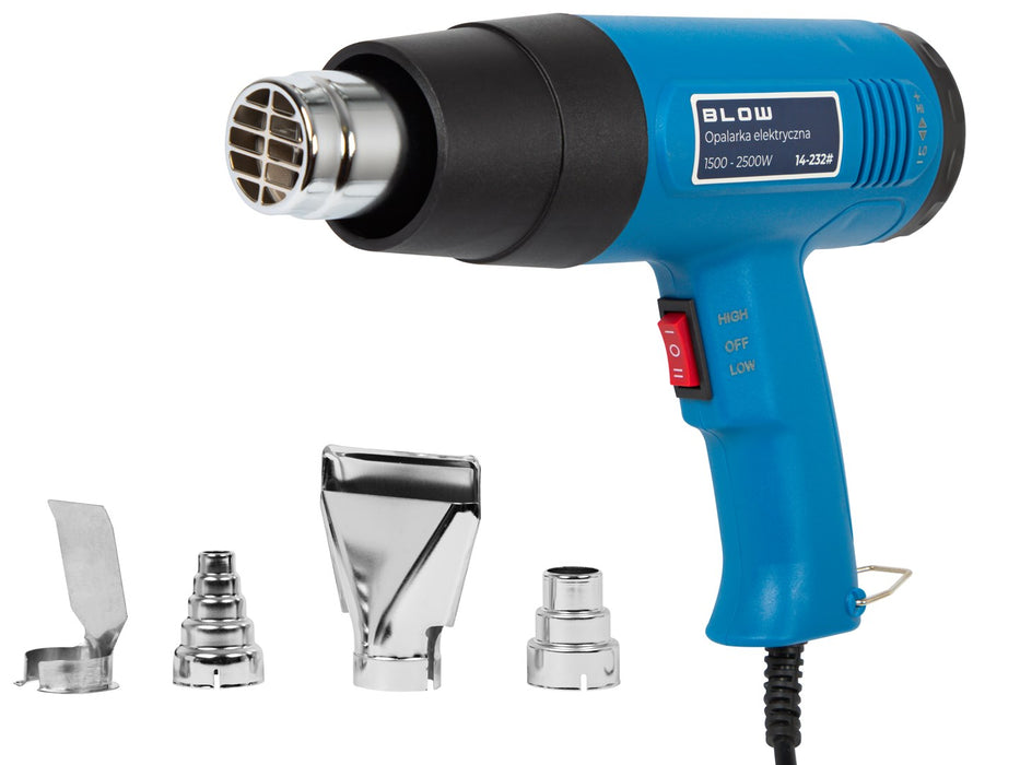 Електрически пистолет за горещ въздух 1500 / 2500W 300 - 650°C ДУХАНЕ