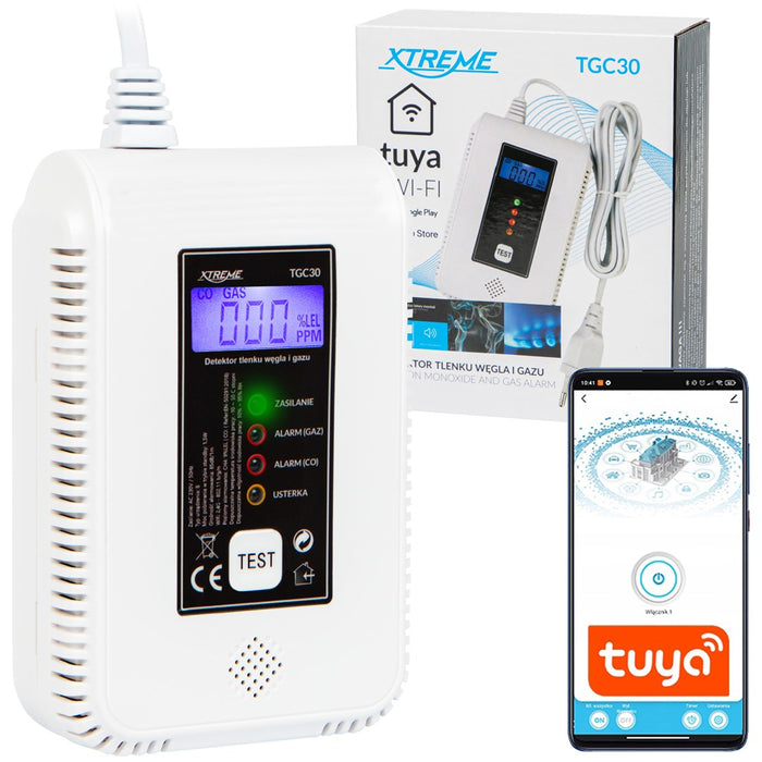 TGC30 WiFi Tuya детектор за въглероден окис и газ