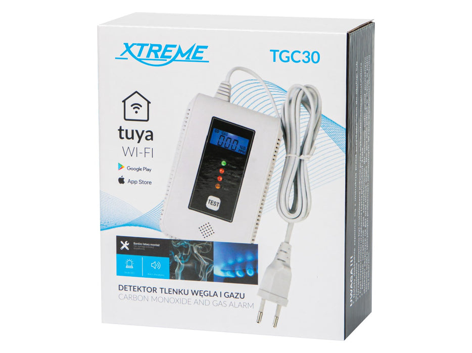 TGC30 WiFi Tuya детектор за въглероден окис и газ