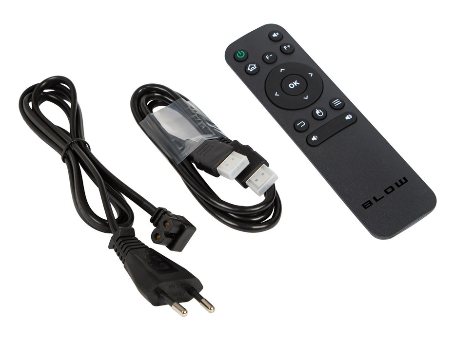 Преносим проектор BLOW AndroidTV HD Cinema SOUND + черен калъф