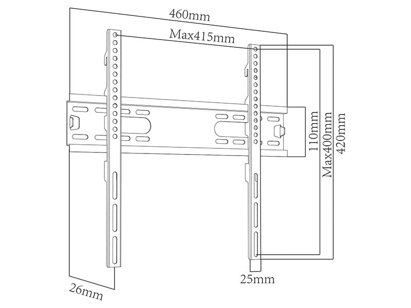 Скоба за LCD телевизор BLOW HQ 13 "-42" TYP X с панта 180°