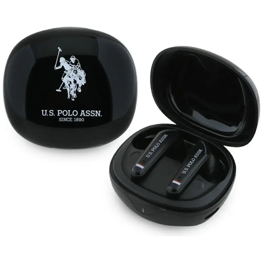 Bluetooth слушалки с лого TWS Polo DH - черни