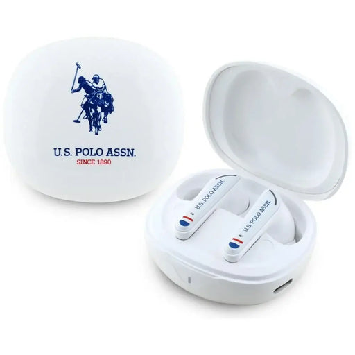 Bluetooth слушалки с лого TWS Polo DH - бели