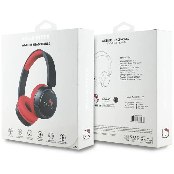 Bluetooth слушалки за поставяне в ушите с лого Hello Kitty