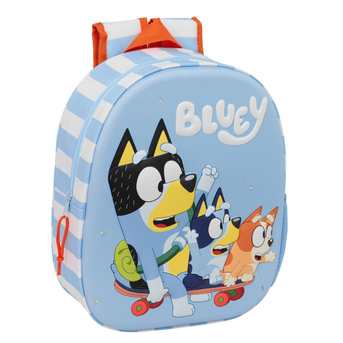 Училищна чанта Bluey Бял Светло син 27 x 33 x 10 cm
