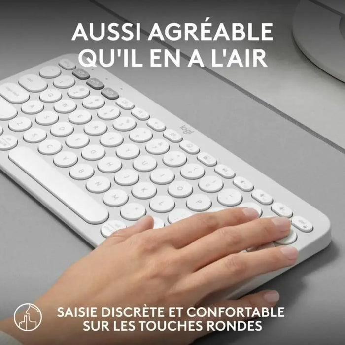 Блуту Клавиатура с Поставка за Таблет Logitech K380 френски