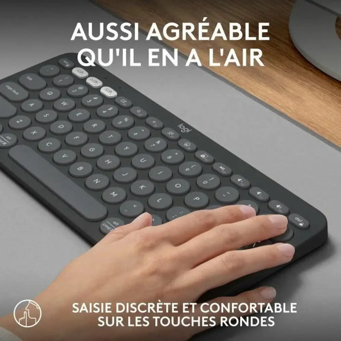 Блуту Клавиатура с Поставка за Таблет Logitech K380 френски