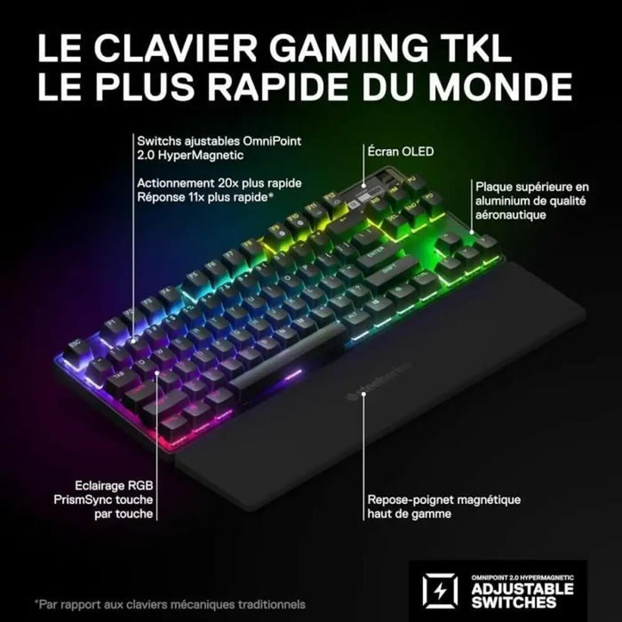 Блутут клавиатура SteelSeries 64869 Черен френски AZERTY