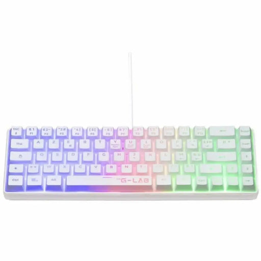 Блутут клавиатура The G-Lab Azerty френски Бял