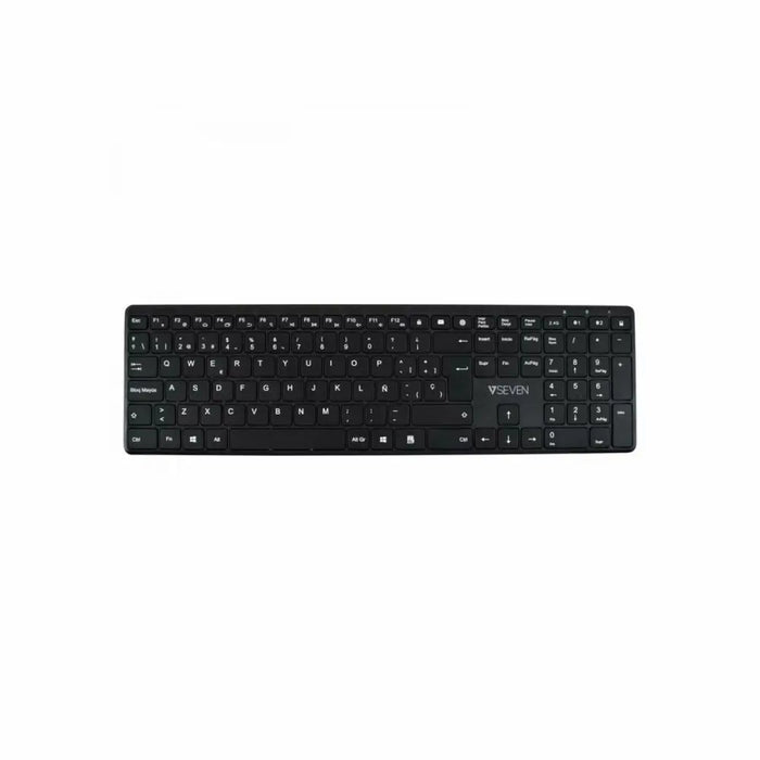 Блутут клавиатура V7 KW550 BT Черен Испанска Qwerty