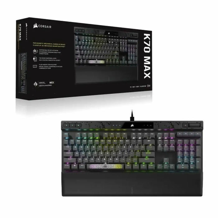 Блутут клавиатура Corsair K70 MAX RGB Черен Сив френски