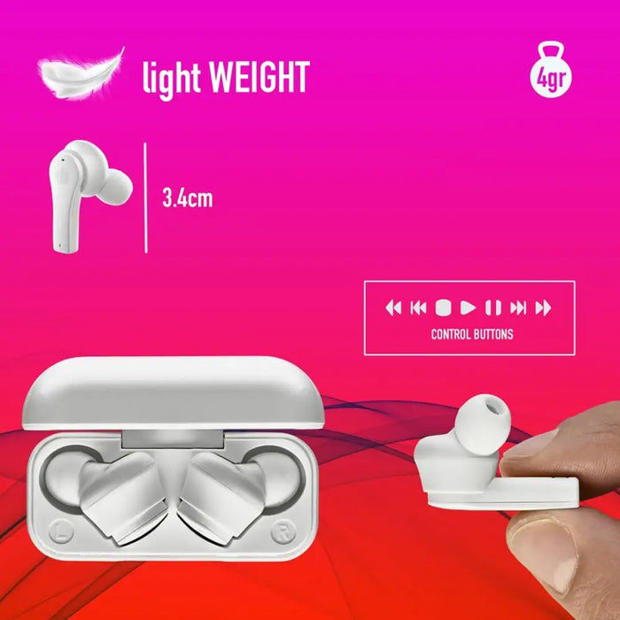 Блутут слушалки NGS ARTICABLOOMWHITE Бял Черен
