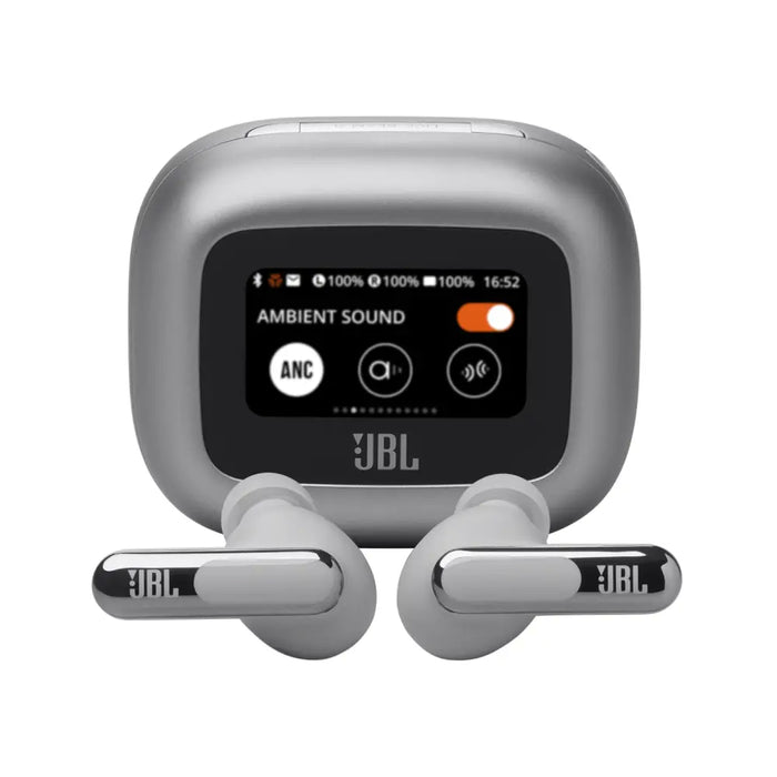 Блутут слушалки-тапи JBL Live Beam 3 - Сребрист