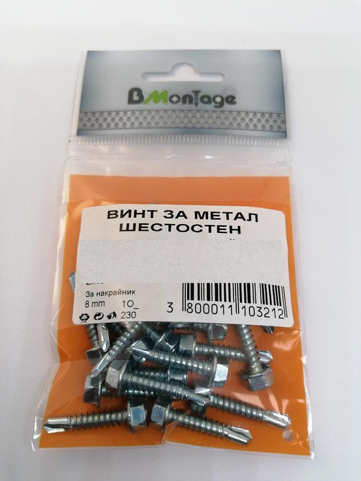 ВИНТ ЗА МЕТАЛ ШЕСТОСТЕН 5.5X120 4БР BM