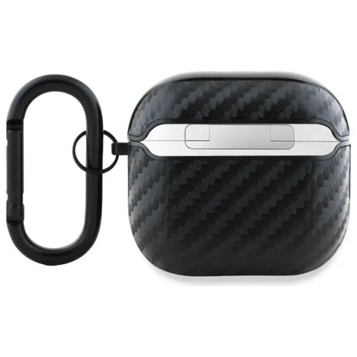 BMW Carbon Double Metal Logo калъф за AirPods 4 - черен