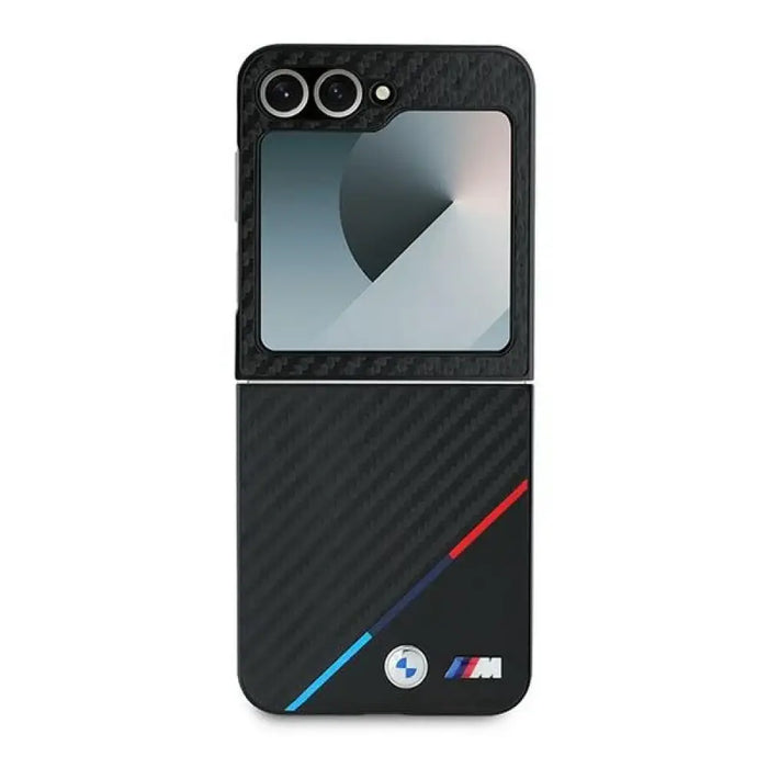 BMW Carbon Tricolor Case за Samsung Galaxy Z Flip 6 - черен