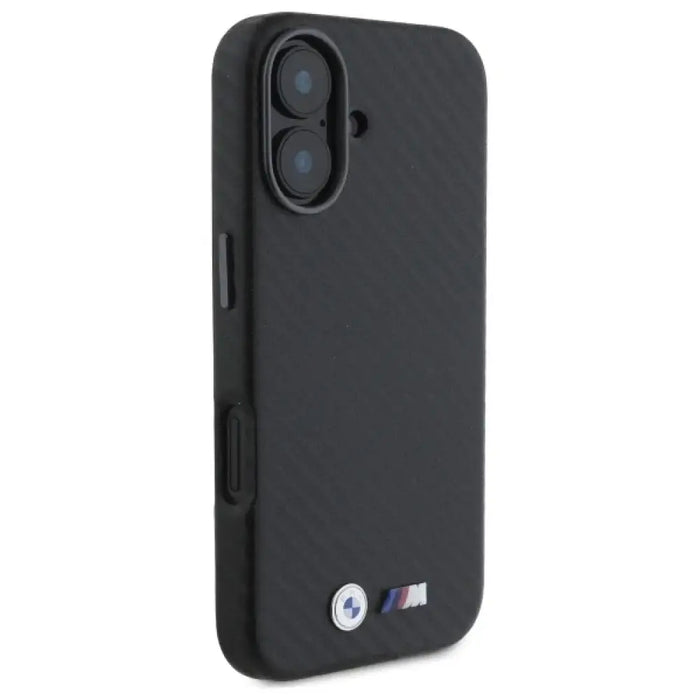 BMW Carbon Wrapped Metal iPhone 16 Case - черен