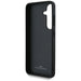 BMW кожен калъф с голям надпис за Samsung Galaxy S25 - черен