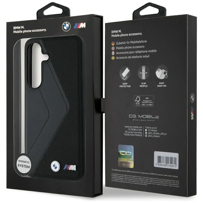 BMW Leather Oversized Stripes MagSafe калъф за Samsung